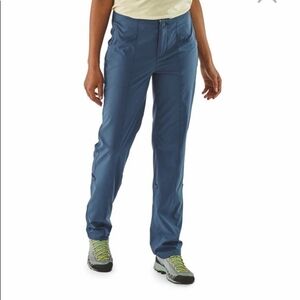 Patagonia 10 High Spy Convertable Stone Blue Straight Leg Pant Roll Up Waist Tie